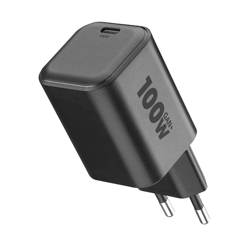 Caricabatterie Cellular Line ACHUSBC100WLAPSMLK 100W GaN+ Black