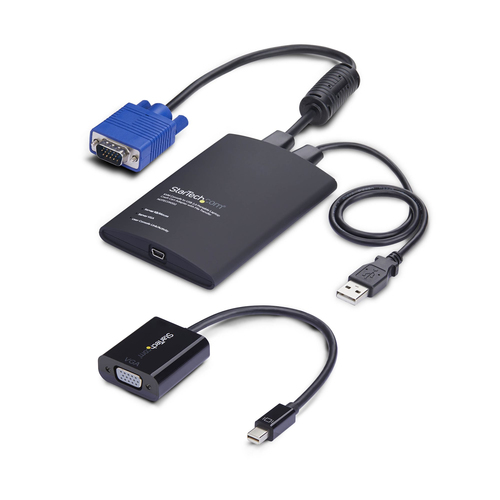 Kvm switch Startech.Com NOTECONS02 VGA MDP Crash Cart Black