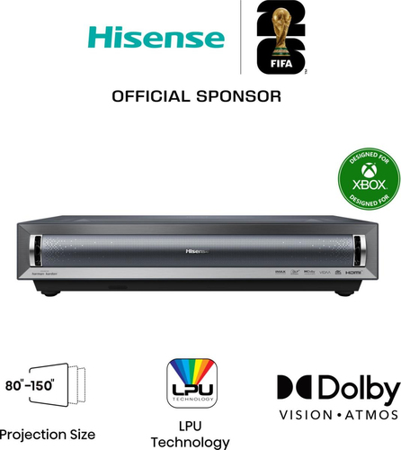 Videoproiettore Hisense 20014749 SERIE PX3 Laser Cinema Black e Gray
