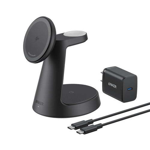 Caricabatterie Anker B25M4G11 MAGGO Charging Station 3in1 Black
