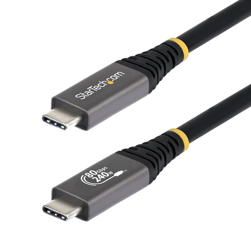 Cavo USB C Startech.Com CC150CM80GUSB4CABLE 240W USB4 Black e Gray