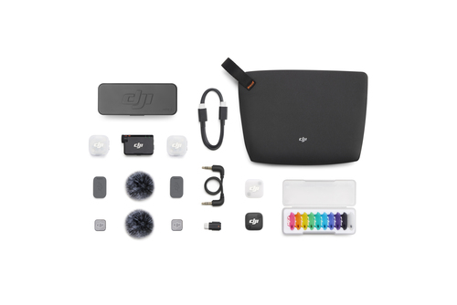 Microfono Dji DJMC21 MIC Mini 2  2 TX + 1 RX + Charging Case Grey