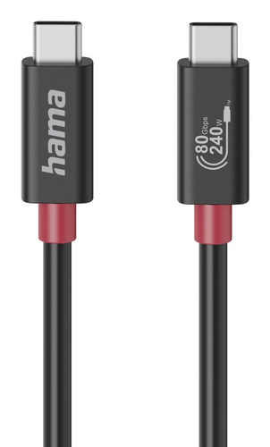 Cavo USB C Hama 00200799 240W USB4 Gen4 Black