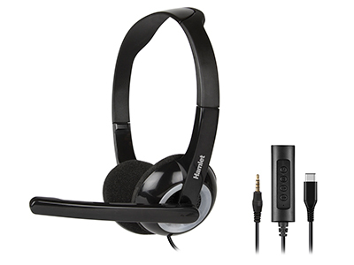 Cuffie microfono filo Hamlet HHEADMUS CJ Smart Headset Black