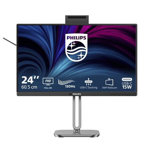 Monitor Philips 24B2U4301H 00 4000 SERIES Black e Silver