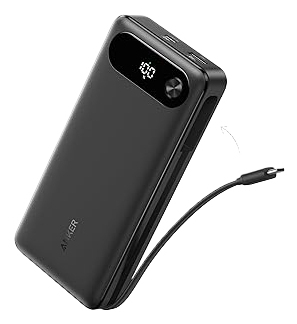 Power bank Anker A1383H11 Built In cable Black