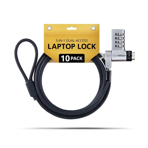 Cavo con lucchetto Startech.Com UDUOKA10 LAPTOP LOCK 3in1 Gray
