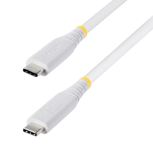 Cavo USB C Startech.Com CC1M40GUSB4TPW 240W Power Delivery White