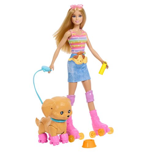 Set bambola Mattel JMJ44 BARBIE pattini con cucciolo al guinzaglio