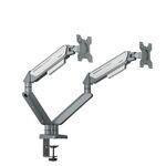 Andaseat - Supporto monitor TV scrivania Andaseat A6D 2S STEALTH II Duo Silver