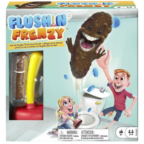 Gioco Mattel FWW30 GAMES Acchiappa la cacca con WC incluso