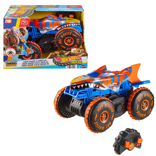 Radiocomando Mattel JFR39 HOT WHEELS MONSTER TRUCKS Tiger Shark Super 