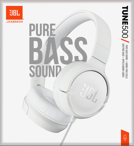 CUFFIE+MIC JBL T500 WHT