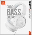 JBL - CUFFIE+MIC JBL T500 WHT
