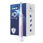 BRAUN - Oral-B iO Series 4 4 Spazzolino Elettrico Ricaricabile Lavanda + 1 Testina Di Ricambio, Adulto, Spazzolino a vibrazione, Cura quotidiana, Sensibile, Super sensitive, Sbiancante, Lavanda, 2 min, Rotondo