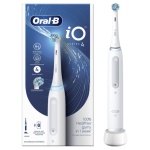 BRAUN - Oral-B iO SERIES 4 BLANC, Adulto, Spazzolino rotante, Pulito profondo, Morbido, Super sensitive, Sbiancante, Bianco, 4 x 30 sec, Bianco