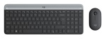 LOGITECH - Logitech MK470 Kit Mouse e Tastiera Wireless per Windows, Ricevitore USB 2.4 GHz, ‎Sottile, Compatto, Silenzioso, Batteria Lunga Durata, PC/Laptop, Layout Italiano QWERTY, ‎Grigio, Full-size (100%), RF Wireless, QWERTY, Grafite, Mouse incluso