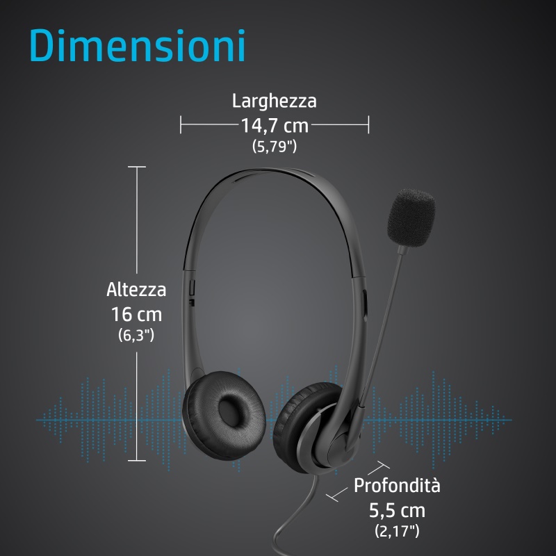 HP Cuffie stereo da 3,5 mm G2