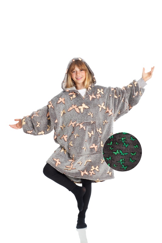 COPERTA KIDS GLOW BUTTERF