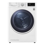 LG - LG RH90V9AVHN, Libera installazione, Caricamento frontale, Pompa di calore, Bianco, Manopola, Touch, Destra