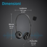 HP - HP Cuffie stereo da 3,5 mm G2, Cablato, Ufficio, 88 g, Auricolare, Nero
