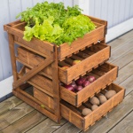 Esterni da Vivere Cassettiera orto, 50 x 54 x 60 cm, Marrone, cassettiera per esterni