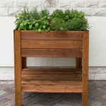 Edv casette - Esterni da Vivere Orto apple small, 80 x 80 x 88 cm, 25 kg, fioriera, Tavolo con vaso, Libera installazione, Legno di pino, Marrone, Quadrato, Esterno