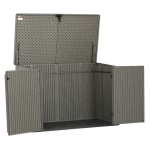 LIFETIME - Esterni da Vivere Baule Storage, 1910 x 1070 x 1320 mm, casetta da giardino, Casetta in plastica, Doppia, Marrone, Marrone, 3 porta/porte, 1910 mm