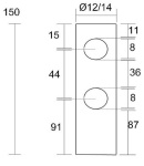 Edv casette - Esterni da Vivere Pali Impregnati, Pino Nordico, 2 Fori, Ø14cm, 1.5m, Recinzione da giardino, Recinto in legno, Palo, Recinto per spazi esterni, Legno, Legno, Pino nordico