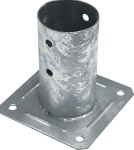 Edv casette - Esterni da Vivere Zincato a caldo, 8cm, accessorio per recinzioni e schermatura da giardino, 8 cm, 1 kg, Tassello per pali, Acciaio, Galvanizzato, 1 pezzo(i)