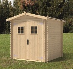 Edv casette - Esterni da Vivere Abete grezzo non trattato, 3.17m², 2x2m, casetta da giardino, Casetta in legno, Doppia, Tetto con struttura ad A, Marrone, Legno, Legno