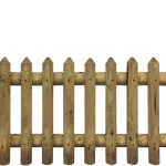 Edv casette - Esterni da Vivere Steccato Con Mezzo Palo, Ø5cm, 200x60cm, Recinzione da giardino, Recinto in legno, Rotaia, Slat, Recinto per spazi esterni, Legno, Legno, Legno