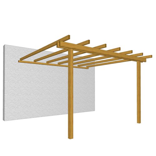 Esterni da Vivere Pergola Addossata, 4x3m, gazebo