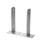 Edv casette - Esterni da Vivere Portapilastro Regolabile Quadro, accessorio per recinzioni e schermatura da giardino, Staffa, Acciaio, Acciaio, Zincato a caldo, 2 pezzo(i)