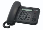 PANASONIC - Panasonic KX-TS580EX1, Cornetta cablata, Telefono con vivavoce, 50 voci, Identificatore di chiamata, Nero