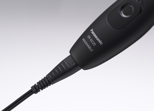 Panasonic ER-GC20, Tagliacapelli, Pettine accessorio, 7 step taglio, Lavabile, Nero