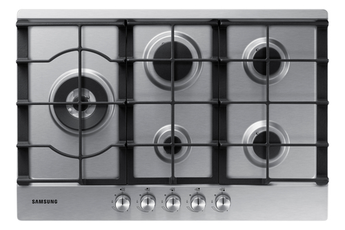 Samsung NA75J3030AS Nero, Acciaio inossidabile Da incasso Gas 5 Fornello(i)
