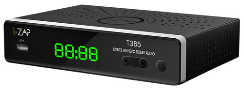I-ZAP IZAPT385   DECODER DIG TERR ZAPPER T2 HEVC HD  DOLBY TEL TAS