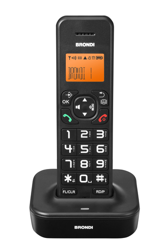Brondi BRAVSTARBK CORDLESS SENIOR TASTI GRANDI ECO DECT IDENT.CHIAM