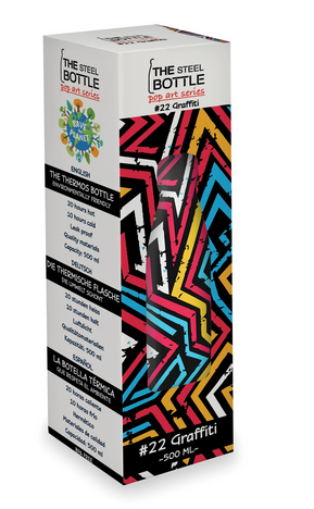 STEELBOTTLE STEELPOPGR BOTTIGLIA TERMICA 500 ML            POP GRAFFITI