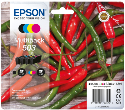 EPSON C13T09Q640 C.INK MULTIPACK 4 COLORI 503 PEPERONCINO