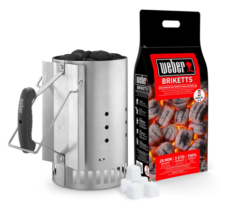 WEBER 17631      KIT CIMINIERA DI ACCENSIONE  + 2 KG BRICF008