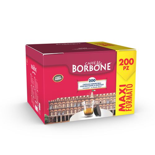 CAFFE'BORBON AMSNERADEC CAPSULA COMPATIBILI LAVAZZA 200PZ DECISA (NERA) P