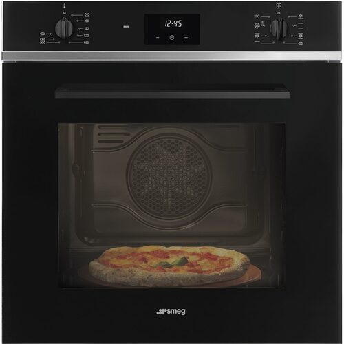 SMEG SF6400PZB  FORNO 65LT MULTI8 A TERMOVENT NERO PIZZA PIETRA
