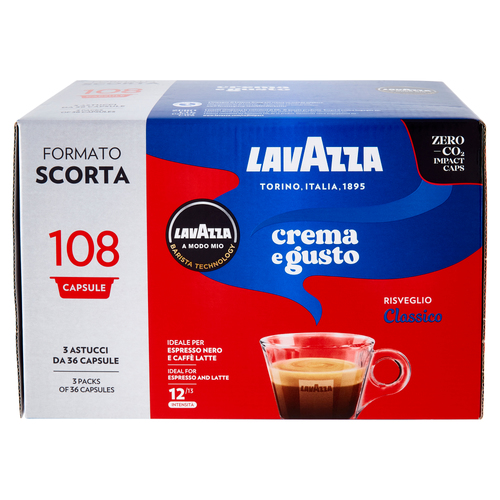 LAVAZZA 8235       CART.3 AST.36C.CREMA E GUSTO        BOX 108 CAPSU