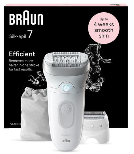 BRAUN 7041SILKEP EPIL RIC WETDRY 40 PIN. SMART LIGHT ACC. RASOIO