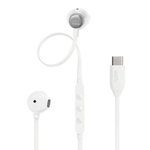JBL T305WHT    AURICOLARE CON MIC WHITE TYPE C