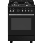 SMEG - CX61GMBL   CUCINA 60X60 MULTI6 70LT A VENT 4F NERA PULIZIAVA