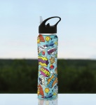 STEELBOTTLE - TSBMW43COM BOTTIGLIA TERMICA 500ML MOST WANTED COMIC