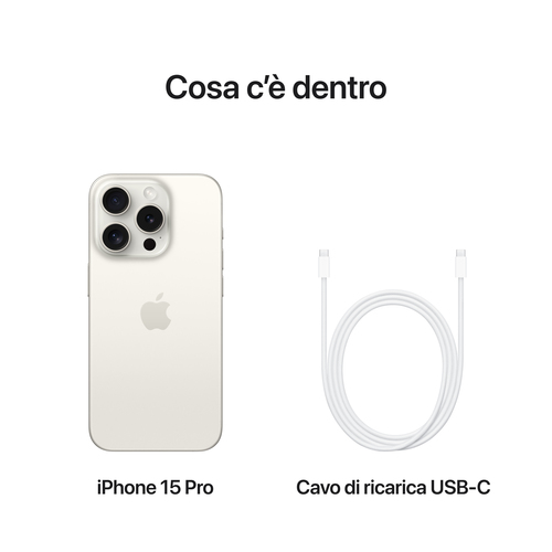 APPLE MTUW3QL/A  IPHONE 15 PRO 128GB WHITE TITANIUM